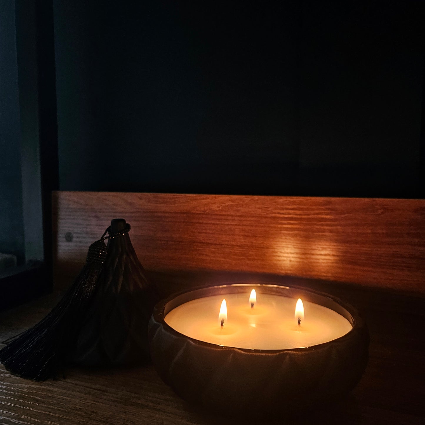Teardrop Candle : Noir