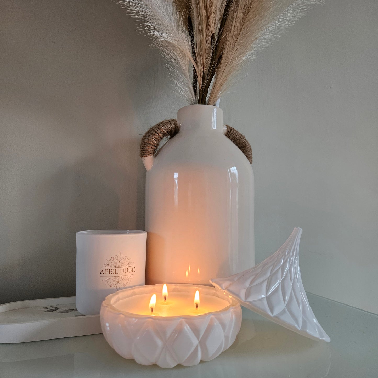 Teardrop Candle : Blanc