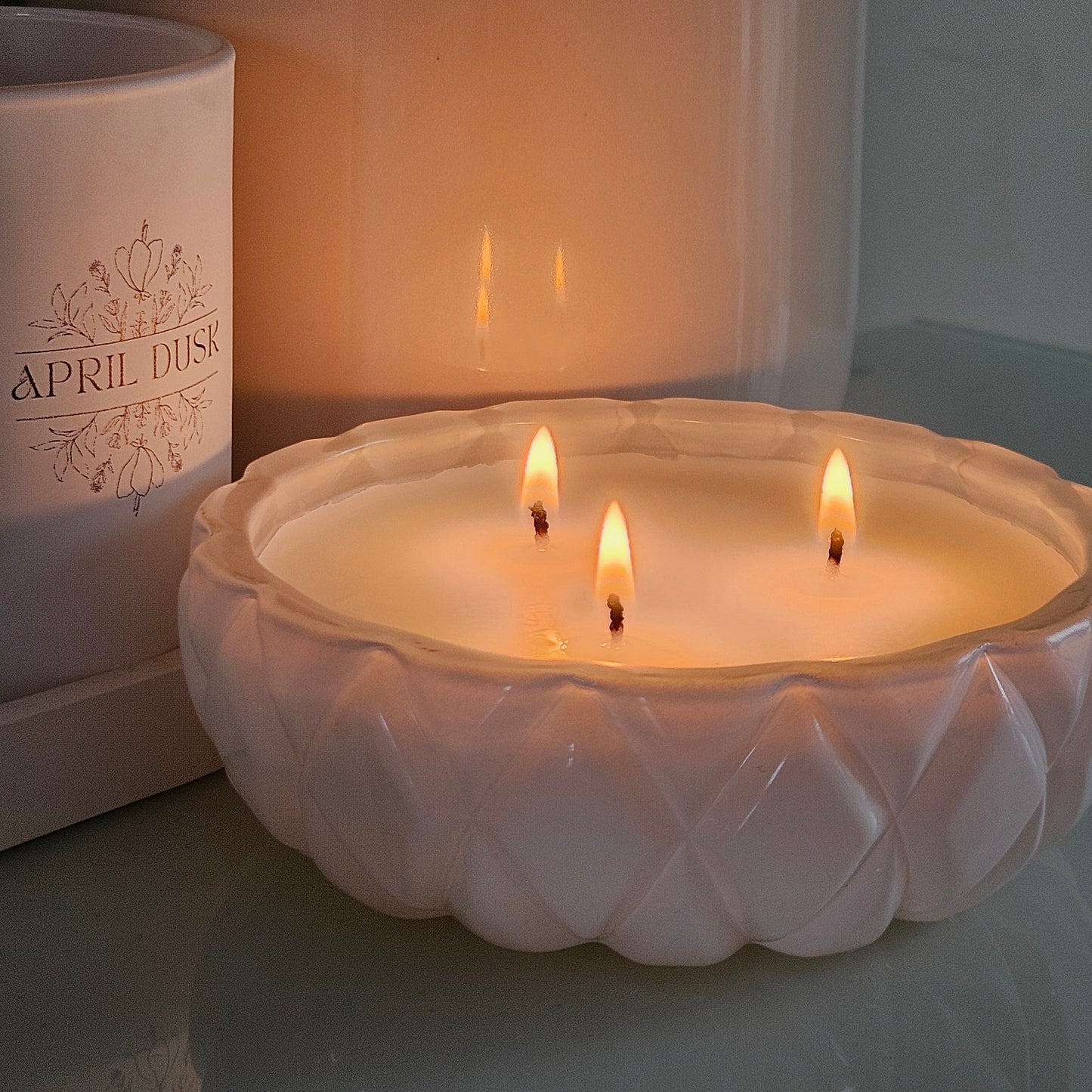 Teardrop Candle : Blanc